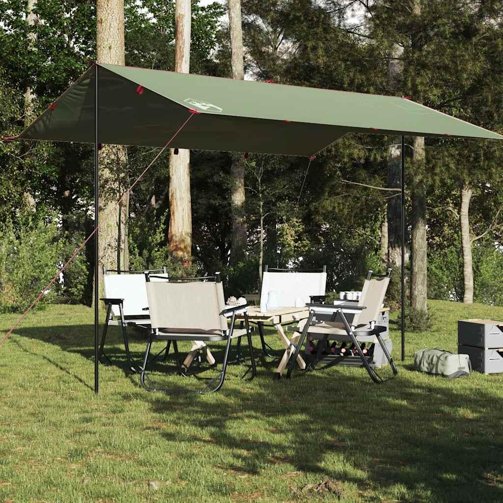 Plandeka kempingowa VidaXL wodoodporna 400 x 294 cm zielona