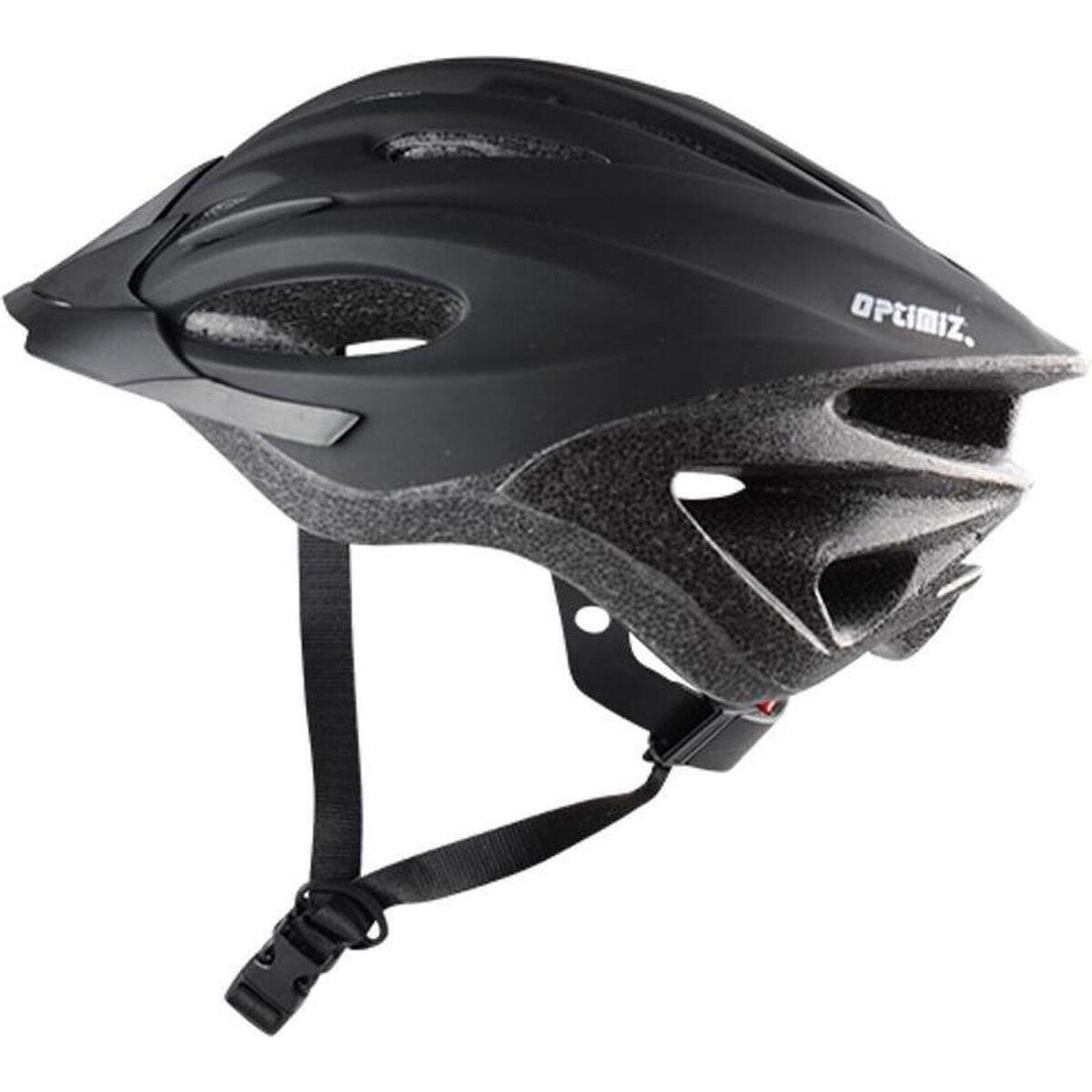 Kask rowerowy Optimiz - 55/58cm - Matowy Czarny - Damski Męski