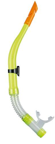 Żółta rurka do snorkelowania Dry-Top dla dorosłych