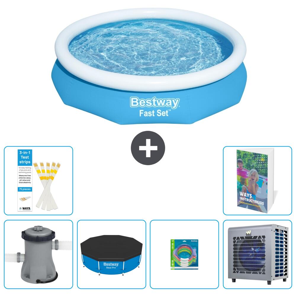 BESTWAY Basen Fast Set Okrągły - 305x66 cm - 7-częściowy S338