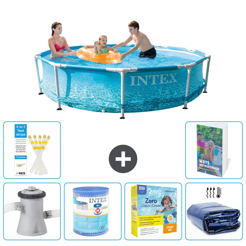 INTEX Basen ze stelażem Okrągły - 305x76 cm - 7-częściowy S224