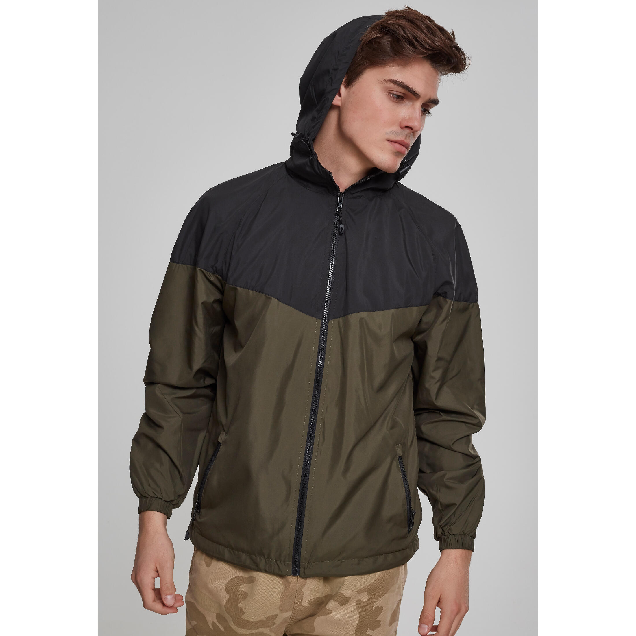 Kurtka przeciwwiatrowa w dużych rozmiarach Urban Classic 2-tone