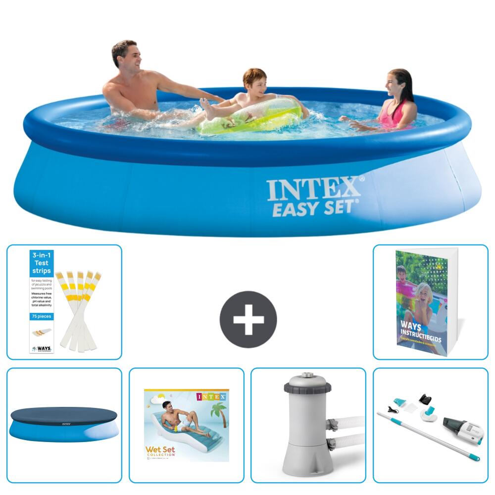 INTEX Basen Easy Set Okrągły - 366x76 cm - 7-częściowy S62