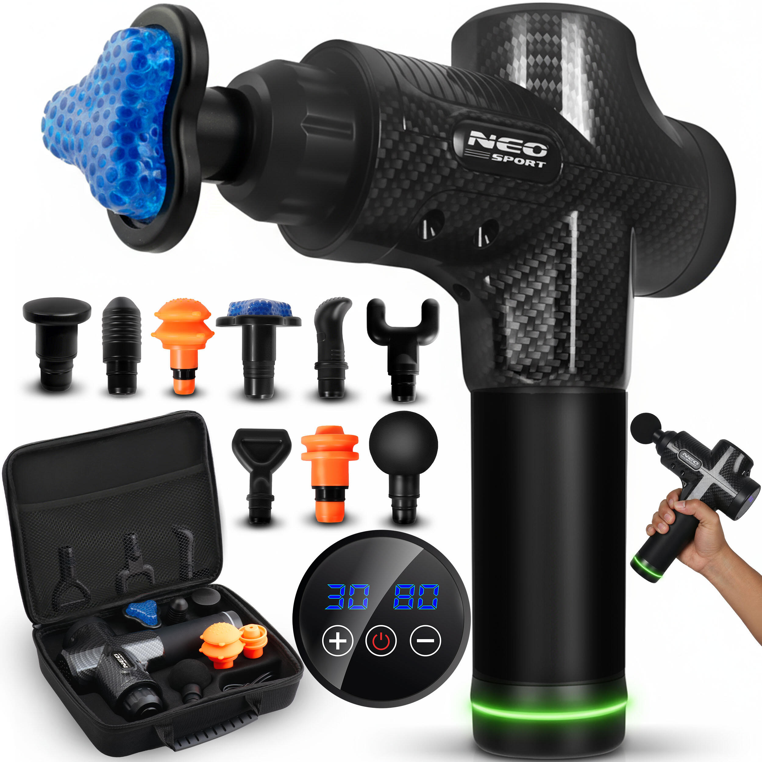Masażer Neo-sport NS-503 do ciała + 9 nakładek 150300