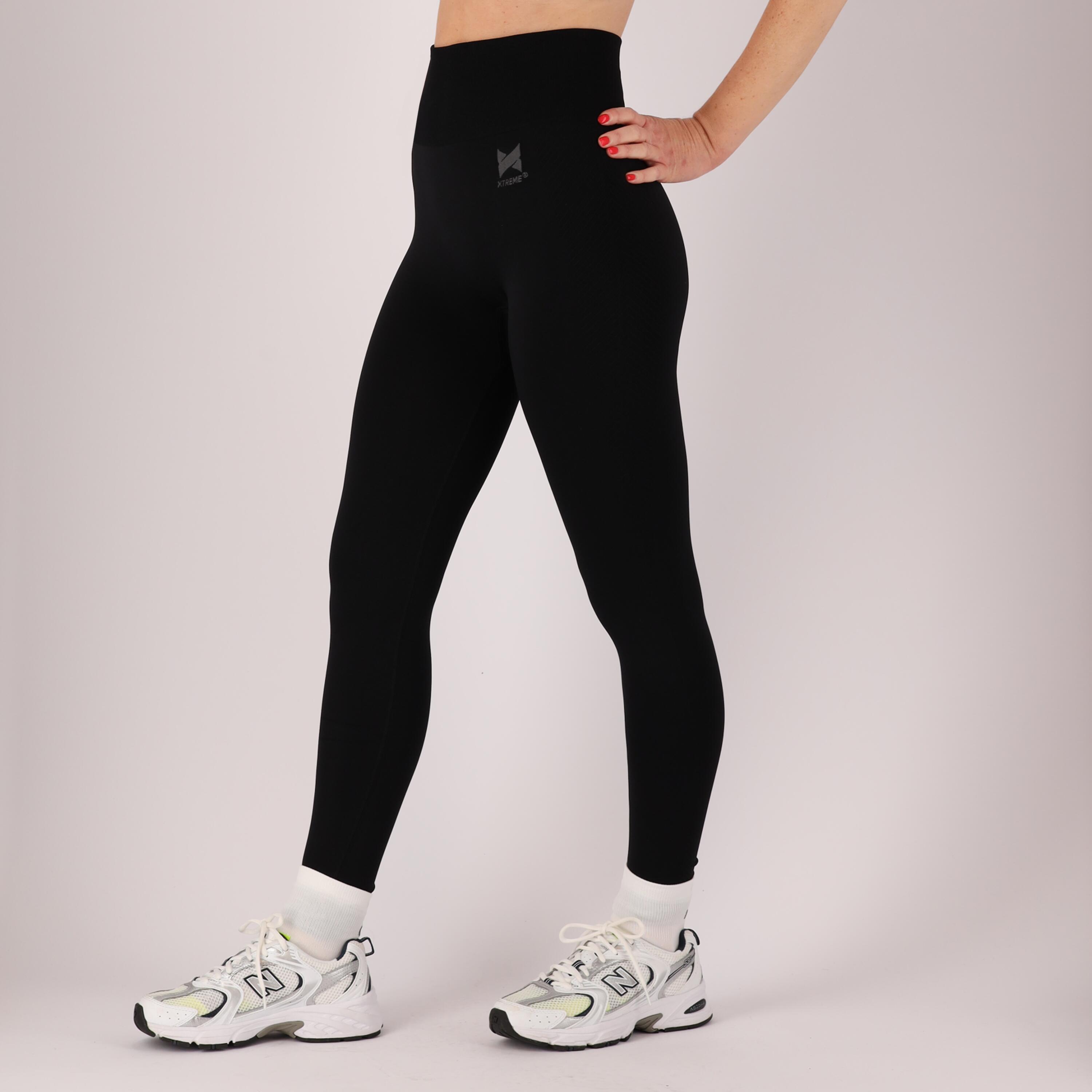 Damski zestaw sportowy - Legginsy/Top - Niebieski