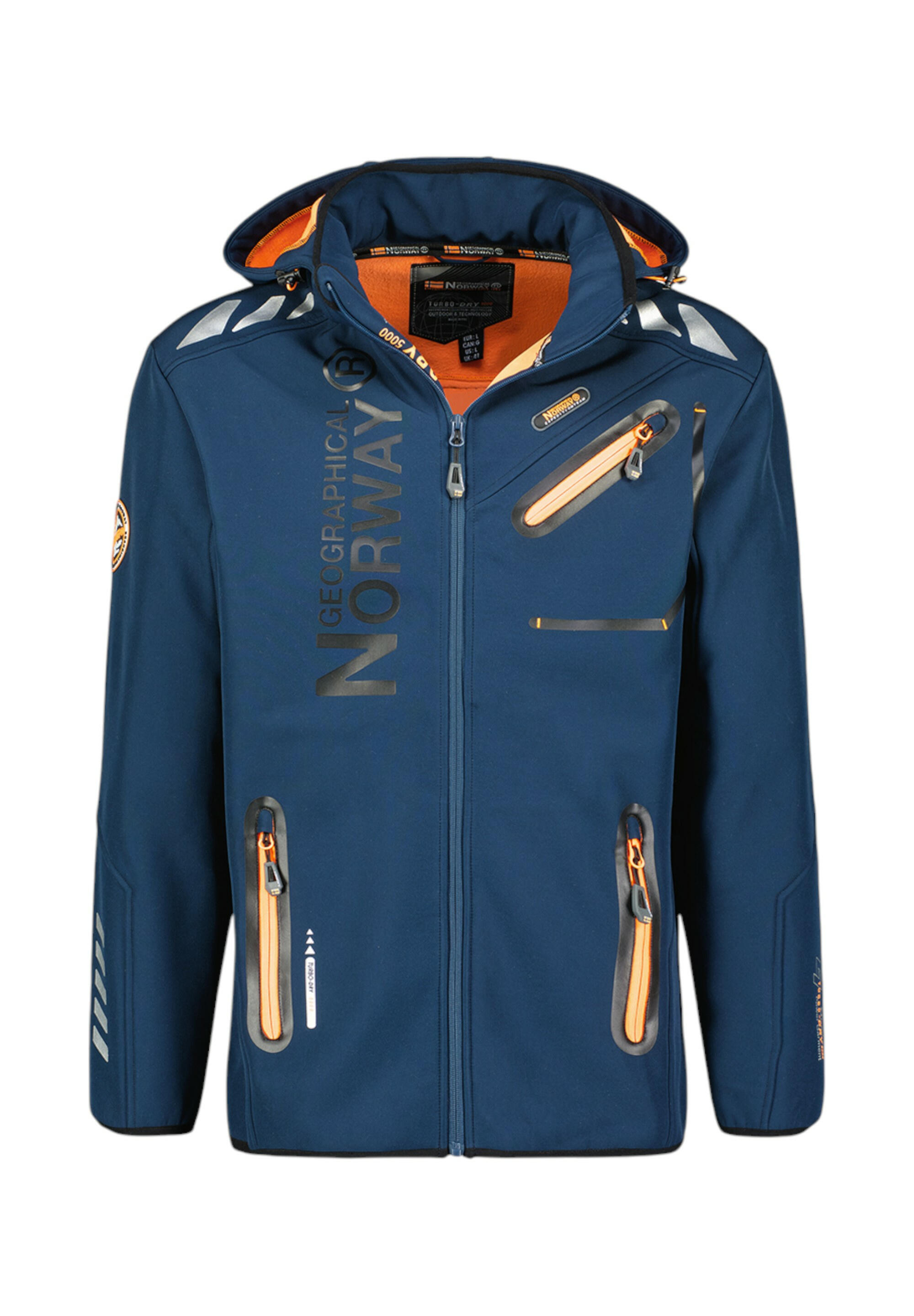 Kurtka męska softshell Geographical Norway ROYAUTE Navy/Orange.
