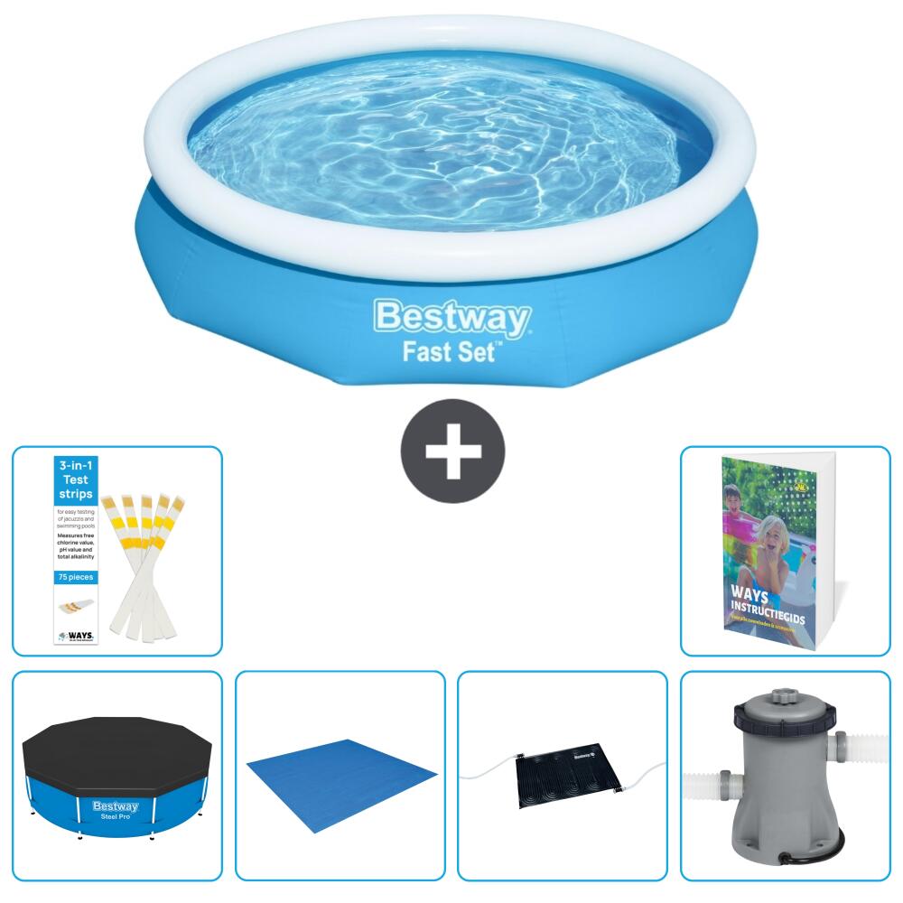 BESTWAY Basen Fast Set Okrągły - 305x66 cm - 7-częściowy S40