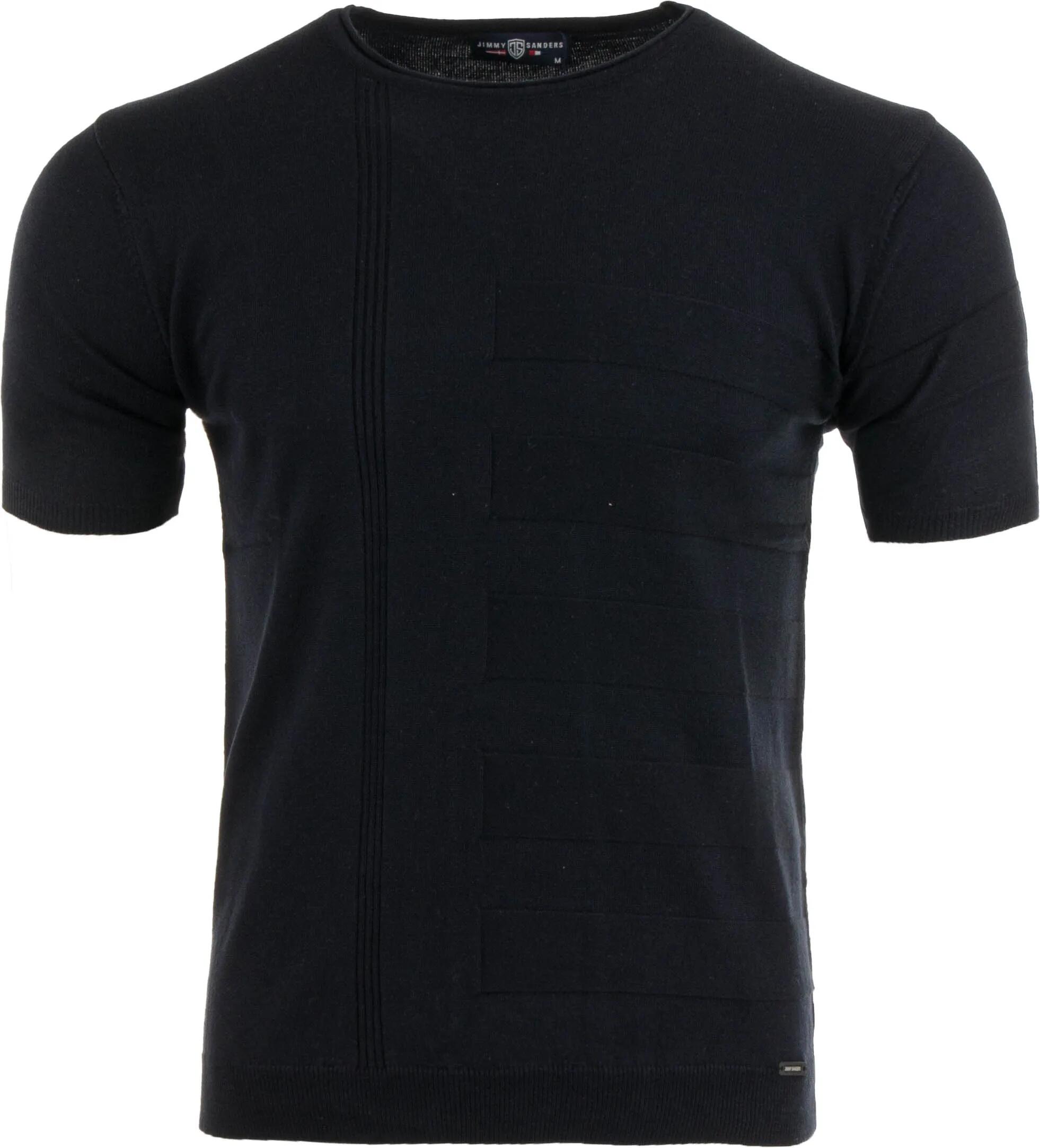 Męska koszulka t-shirt Jimmy Sanders Zeus Navy, slim fit, krótki rękaw