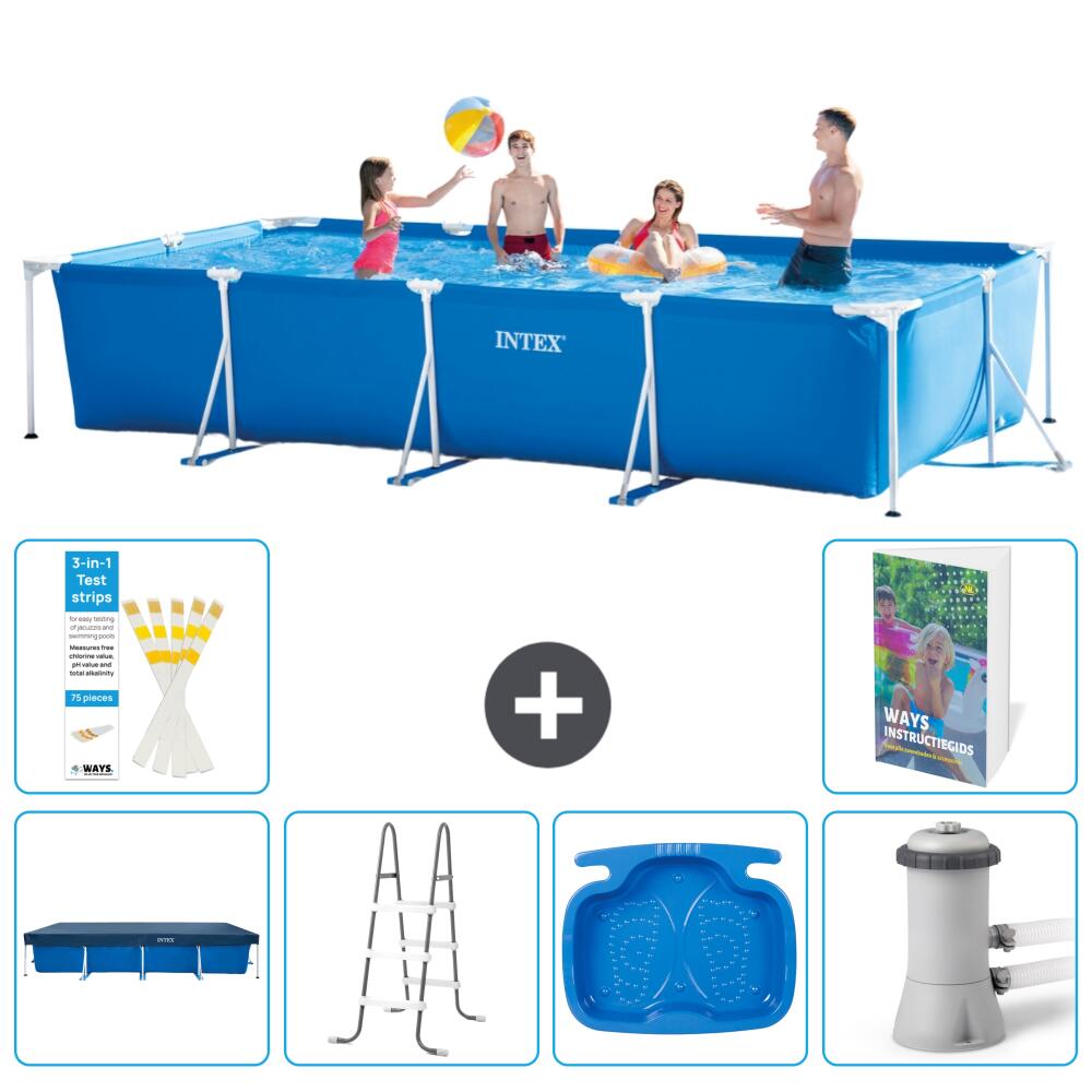 INTEX Basen ze stelażem Prostokątny - 450x220x84 cm - 7-częściowy S140
