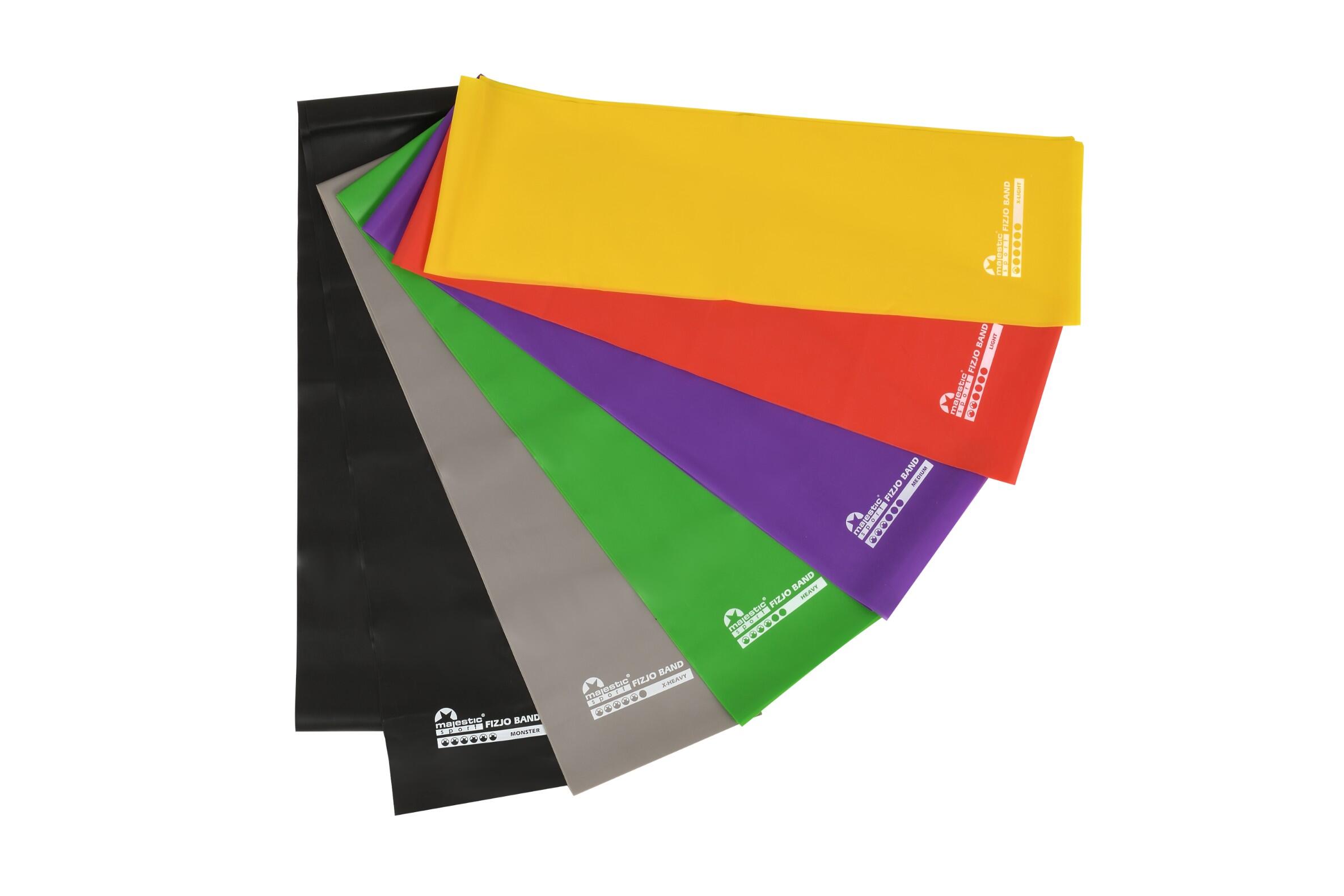 Zestaw 6 gum do rehabilitacji Majestic Sport FizjoBand