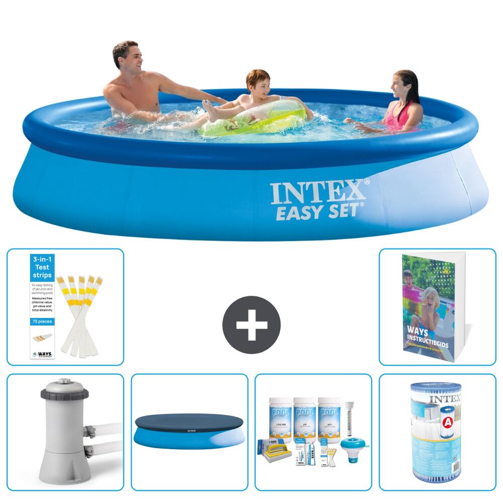 INTEX Basen Easy Set Okrągły - 366x76 cm - 7-częściowy S208