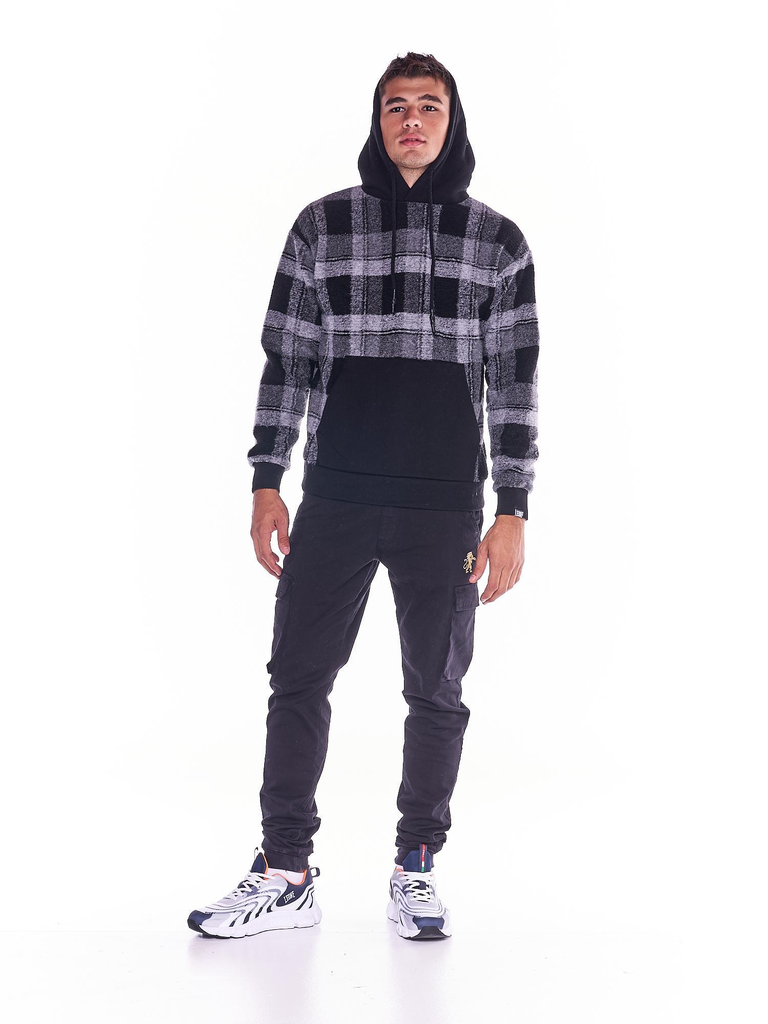 Bluza z wełna z kaptur na outdoor na co dzień