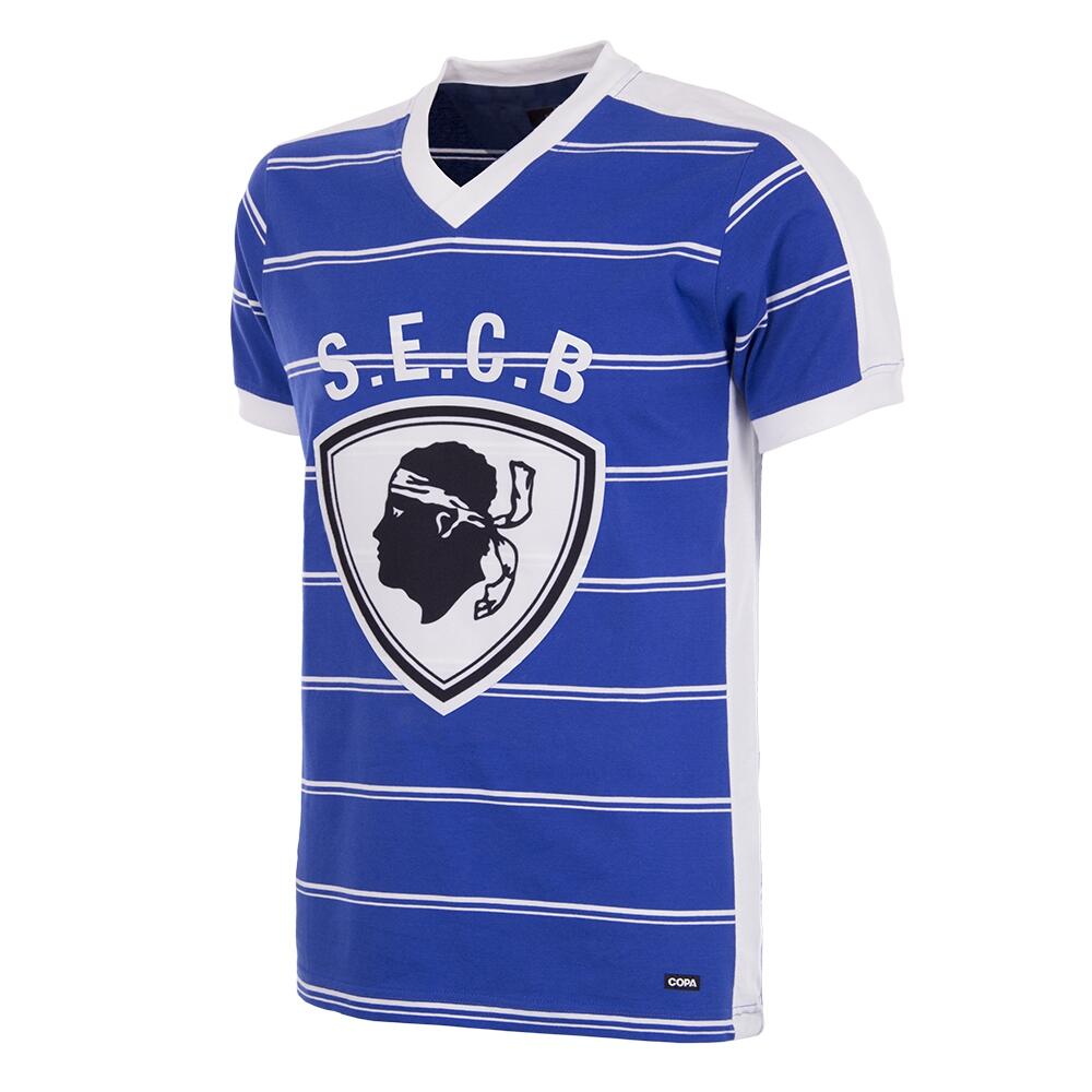 Koszulka piłkarska retro - Dorosły - SC Bastia 1981-82 - Niebieska