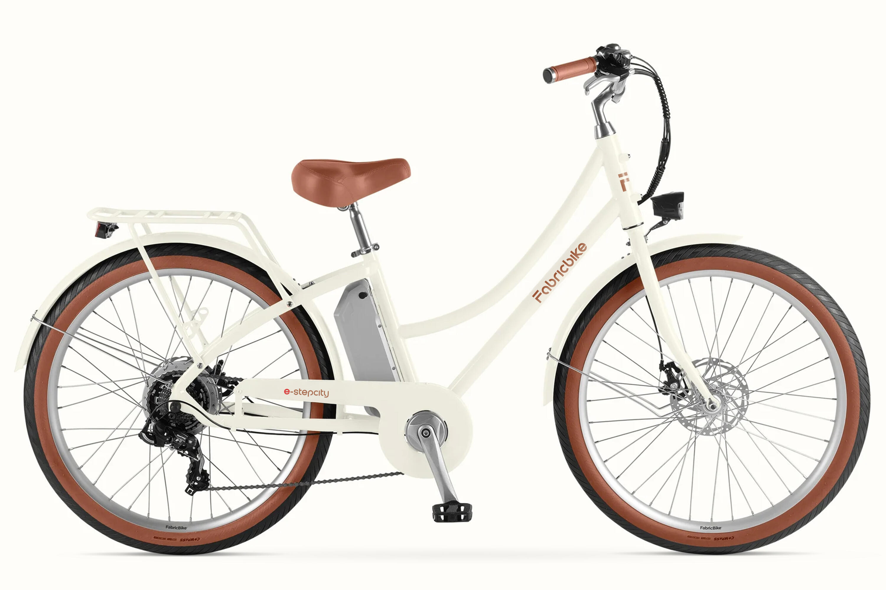 Rower elektryczny E-Stepcity – 250 W, 36 V, zasięg 60 km, Shimano 7B. Light Sand