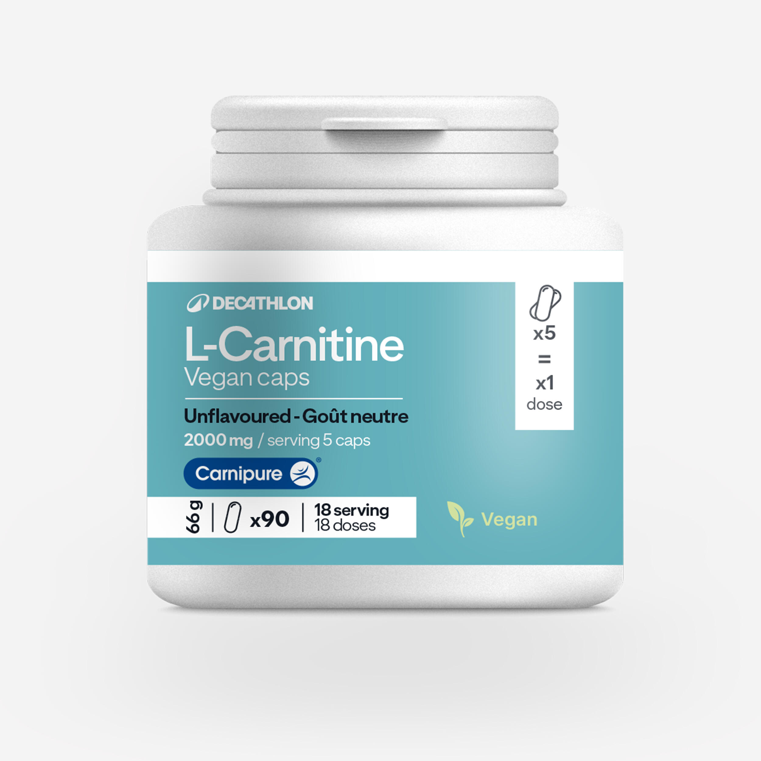L-karnityna Carnipure® o neutralnym smaku, 90 kapsułek