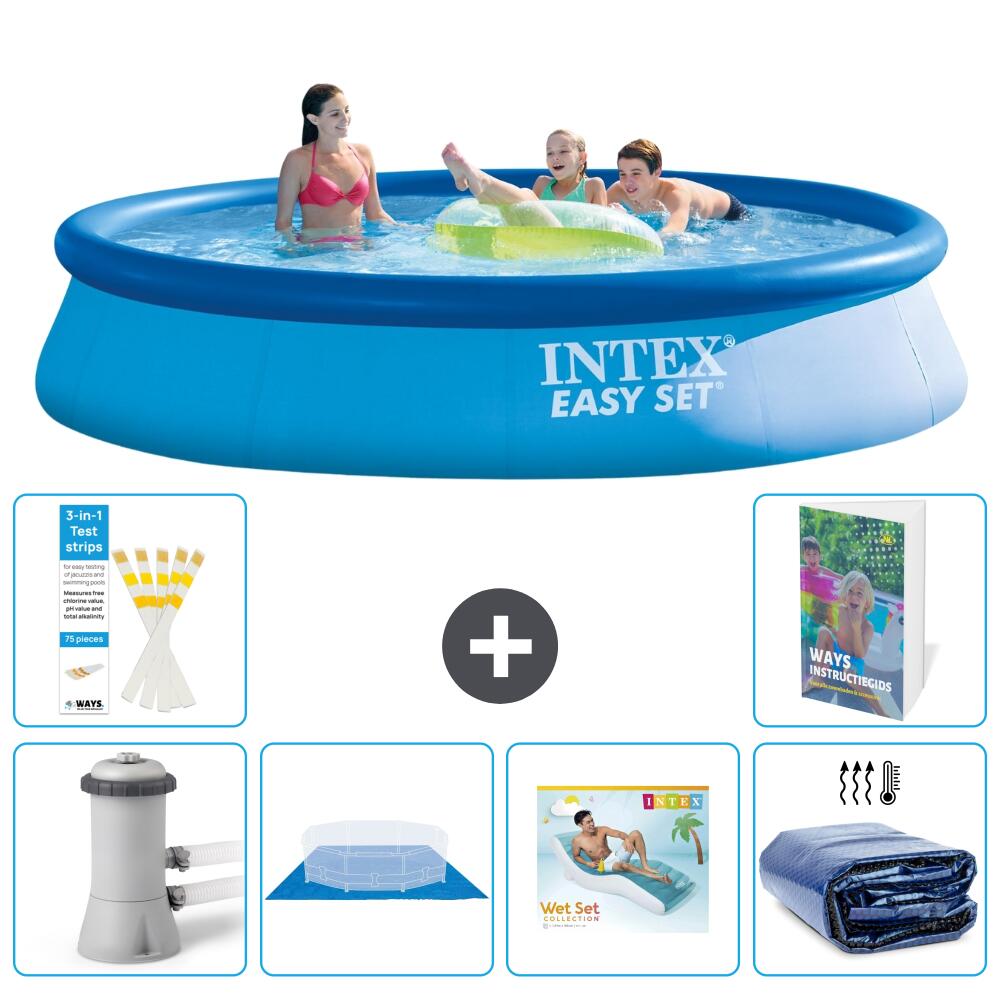 INTEX Basen Easy Set Okrągły - 396x84 cm - 7-częściowy S345