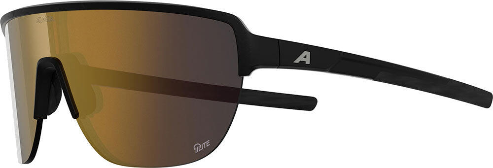 Alpina Ram 2.0 Q-Lite - sportowe okulary rowerowe, czarne, brązowe szkła