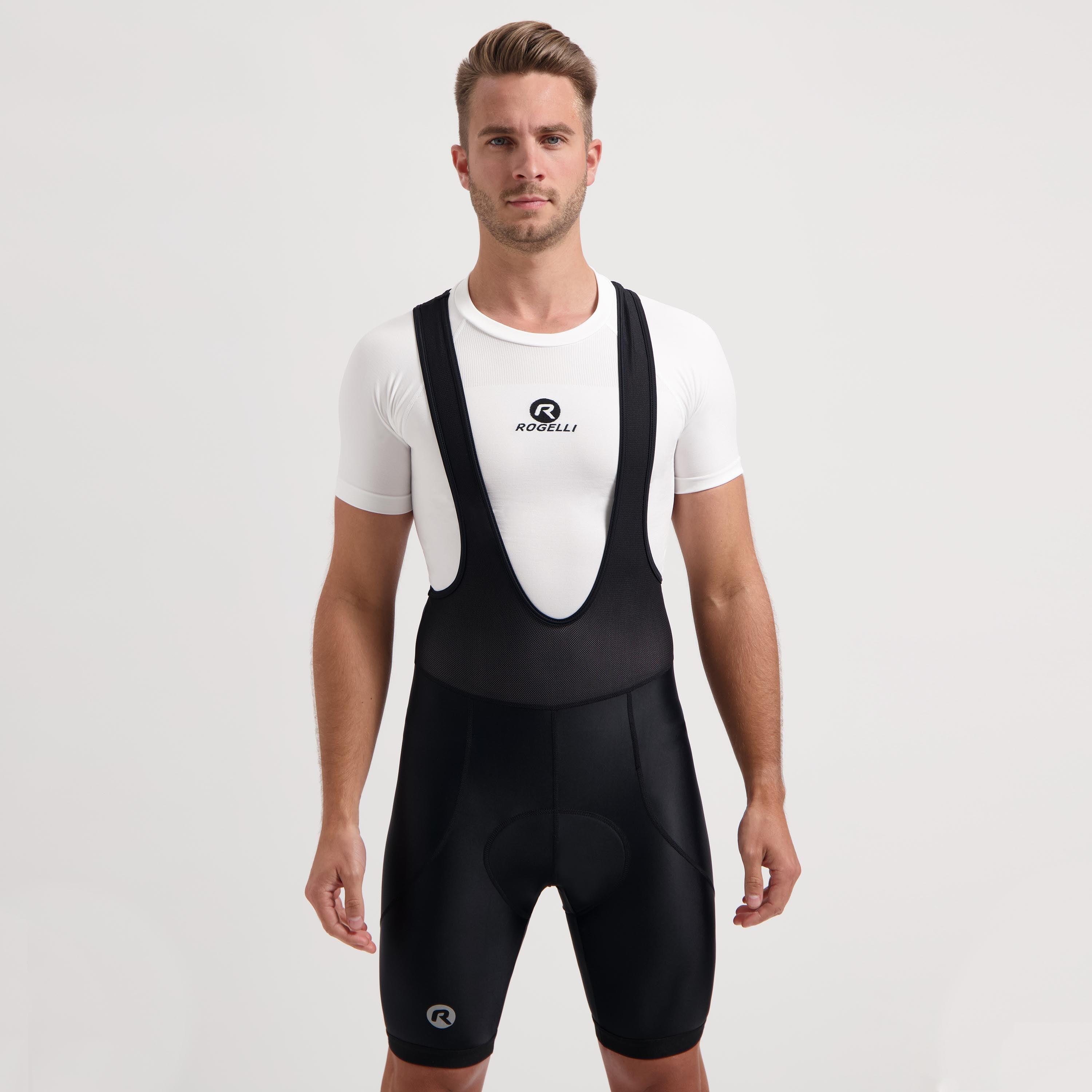 Spodenki rowerowe męskie Rogelli BASIC DE LUXE na szelkach