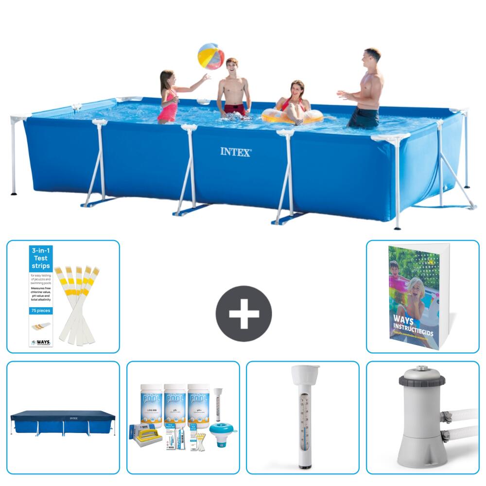 INTEX Basen ze stelażem Prostokątny - 450x220x84 cm - 7-częściowy S52