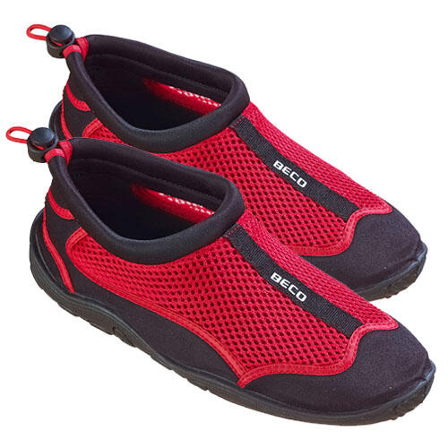 Buty wodne neoprenowe sportowe czarno-czerwone