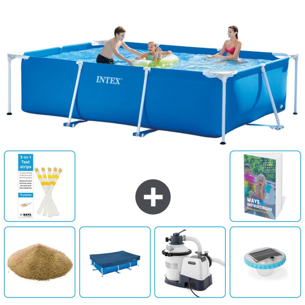 INTEX Basen ze stelażem Prostokątny - 300x200x75 cm - 7-częściowy S56