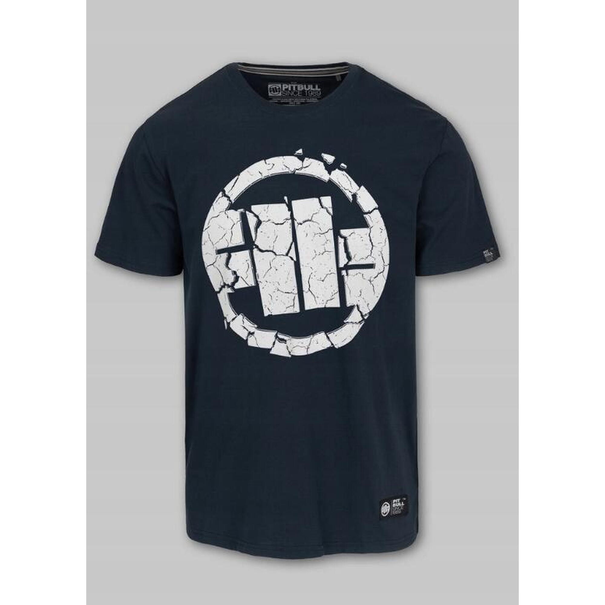 Pitbull T-shirt bawełniany klasyczny model Scratch niebieski