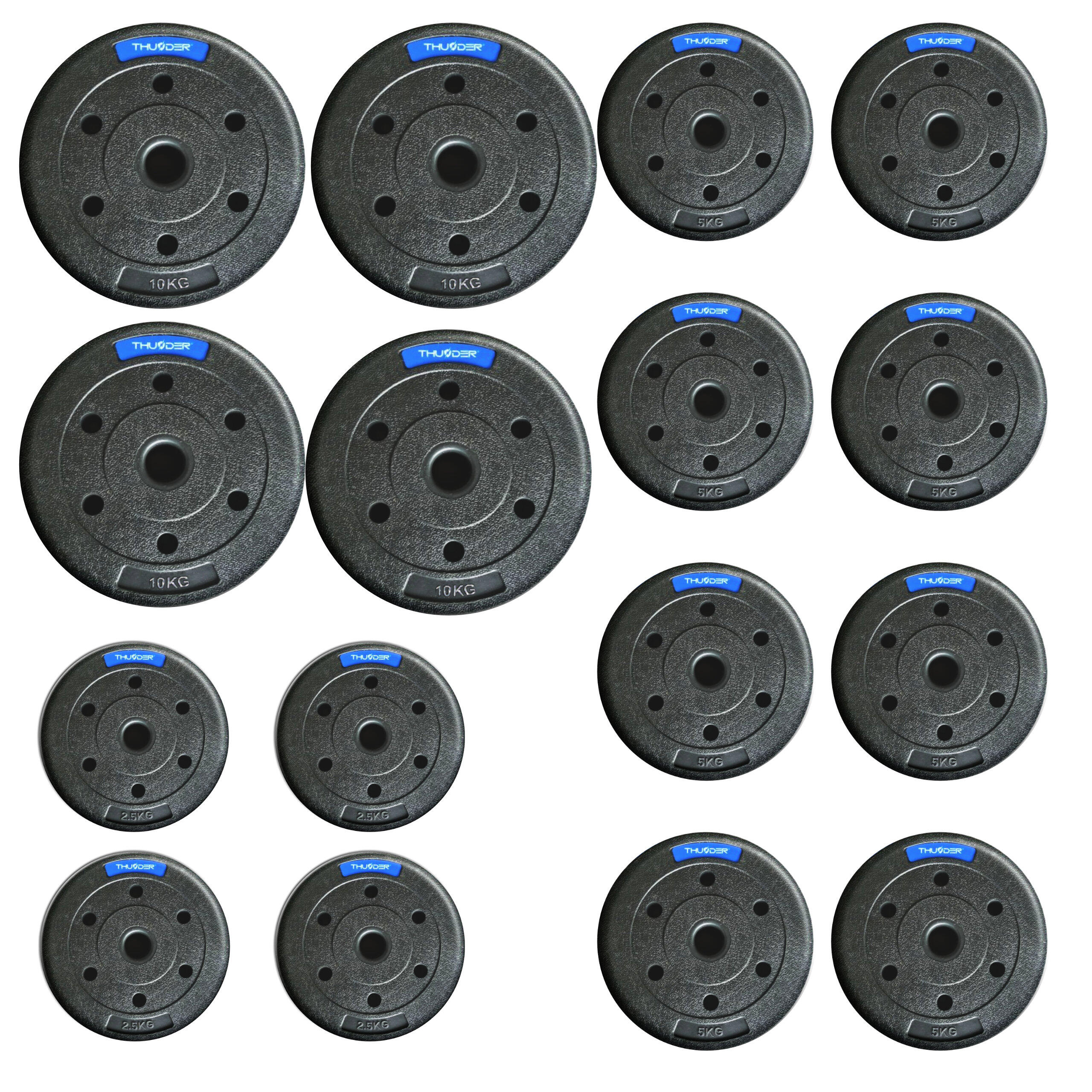 Zestaw obciążeń kompozytowych Thunder SET-B-10-90KG (4x10 8x5 4x2,5)
