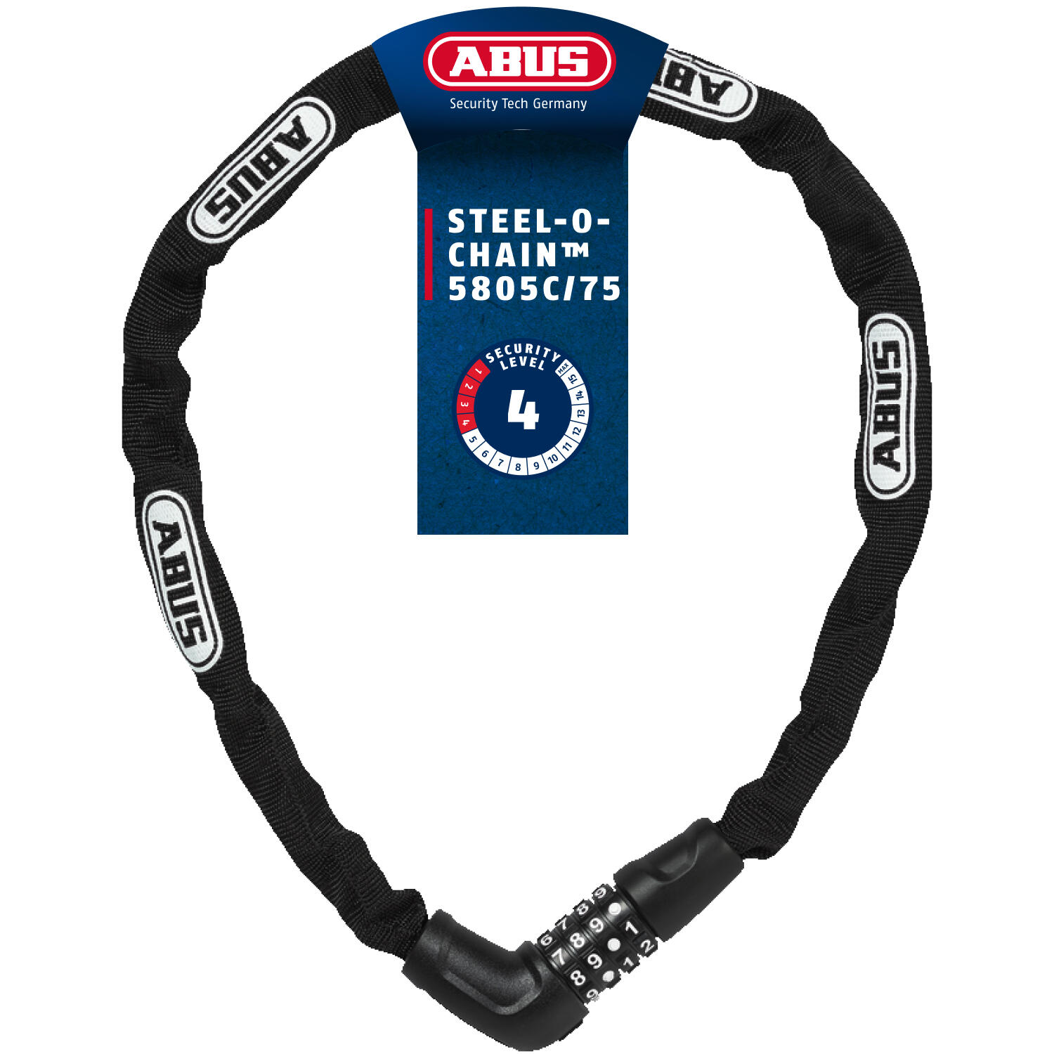 Zamek Łańcucha Kod Steel-O-Ketting 5805C/75 Czarny