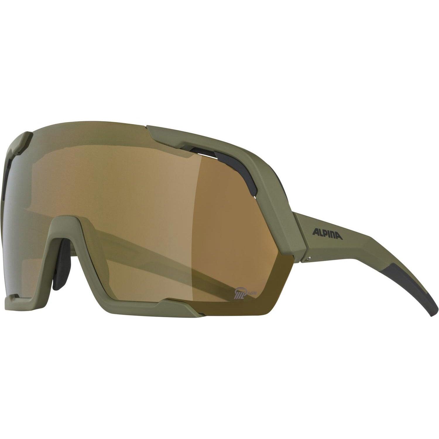 Okulary sportowe Alpina Rocket Bold Q-Lite oliwkowe