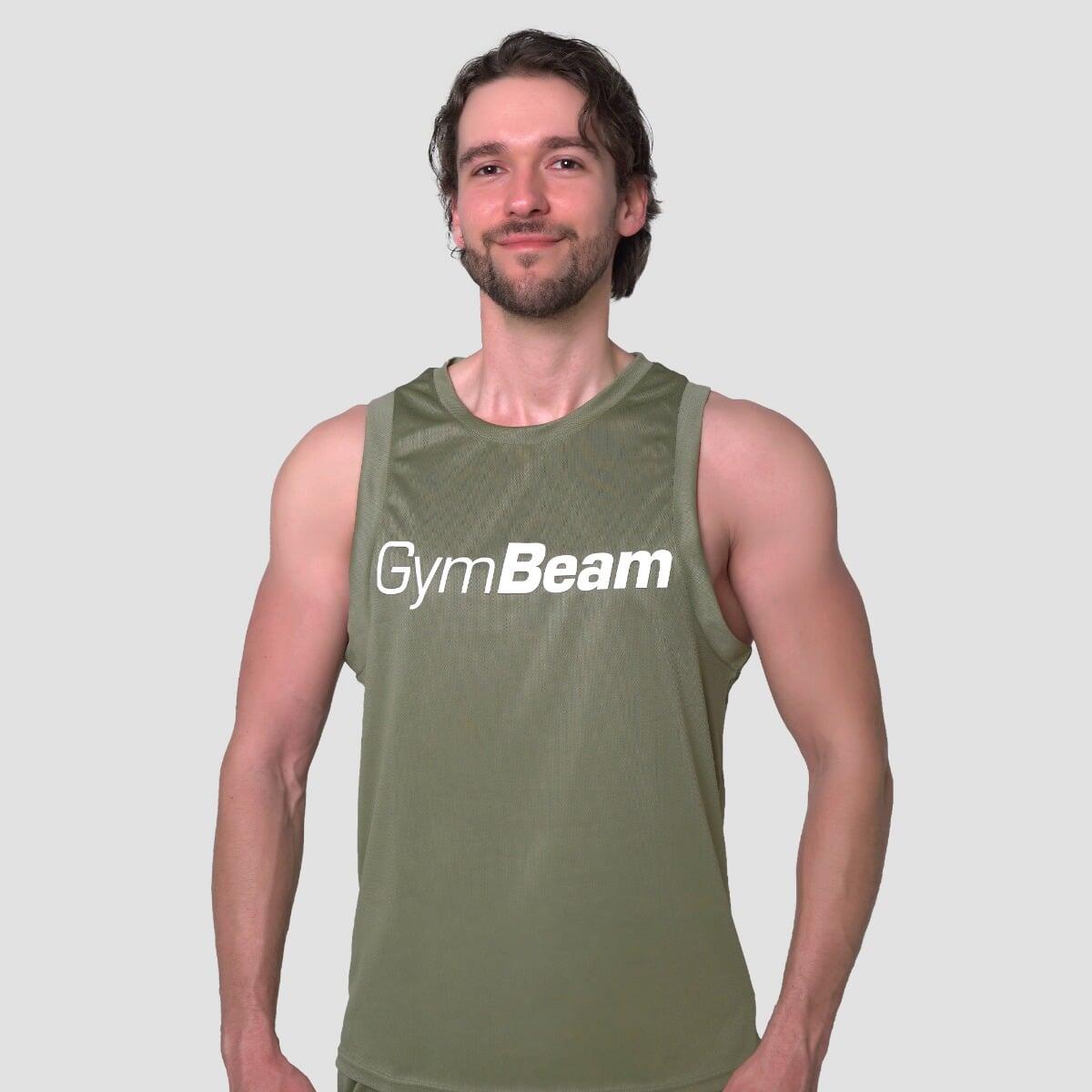 Top męski fitness regular fit zielony Essence Mesh