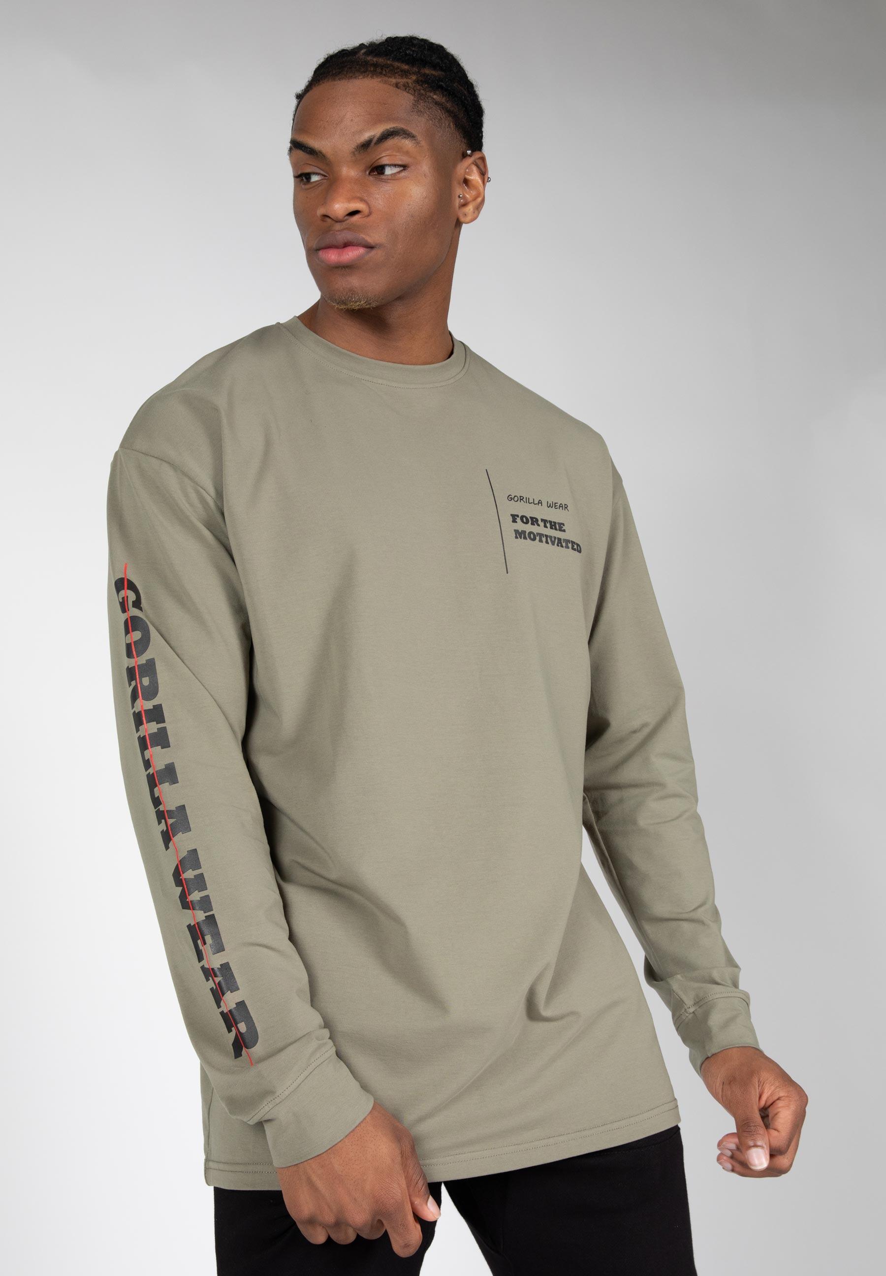 Koszulka fitness męska z długim rękawem Gorilla Wear Boise Oversized Long Sleeve