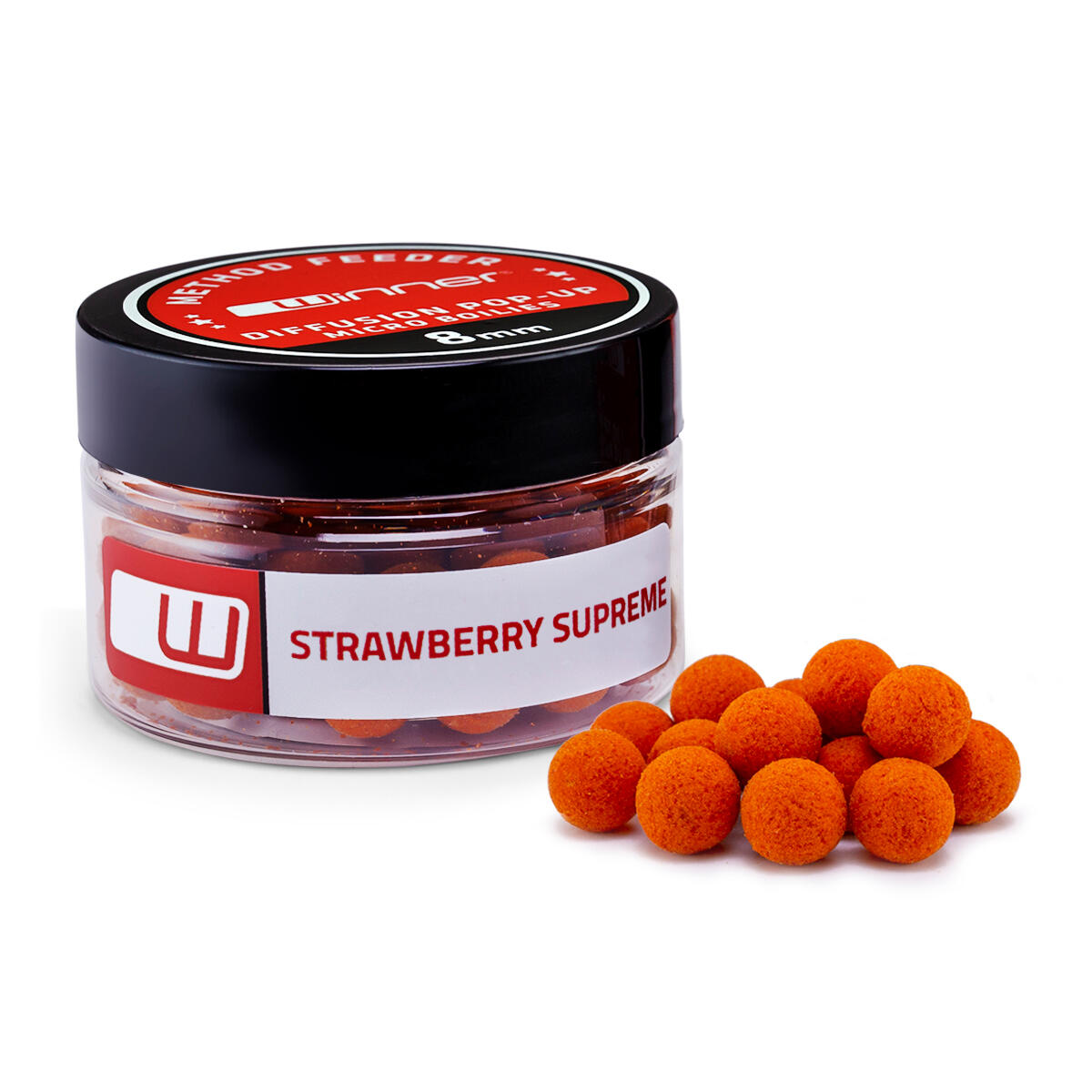 Przynęty do metody Diffusion Micro Boilies 8mm/20g Truskawka Supreme