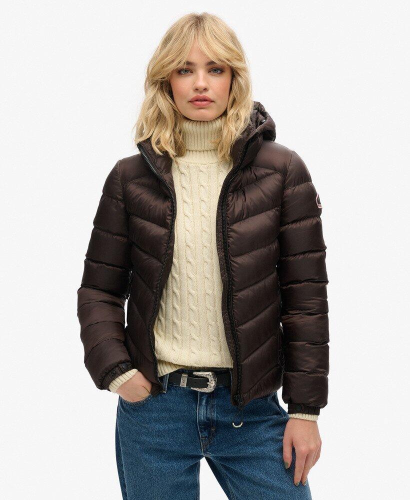 Kurtka pikowana z kapturem Fuji od SUPERDRY.