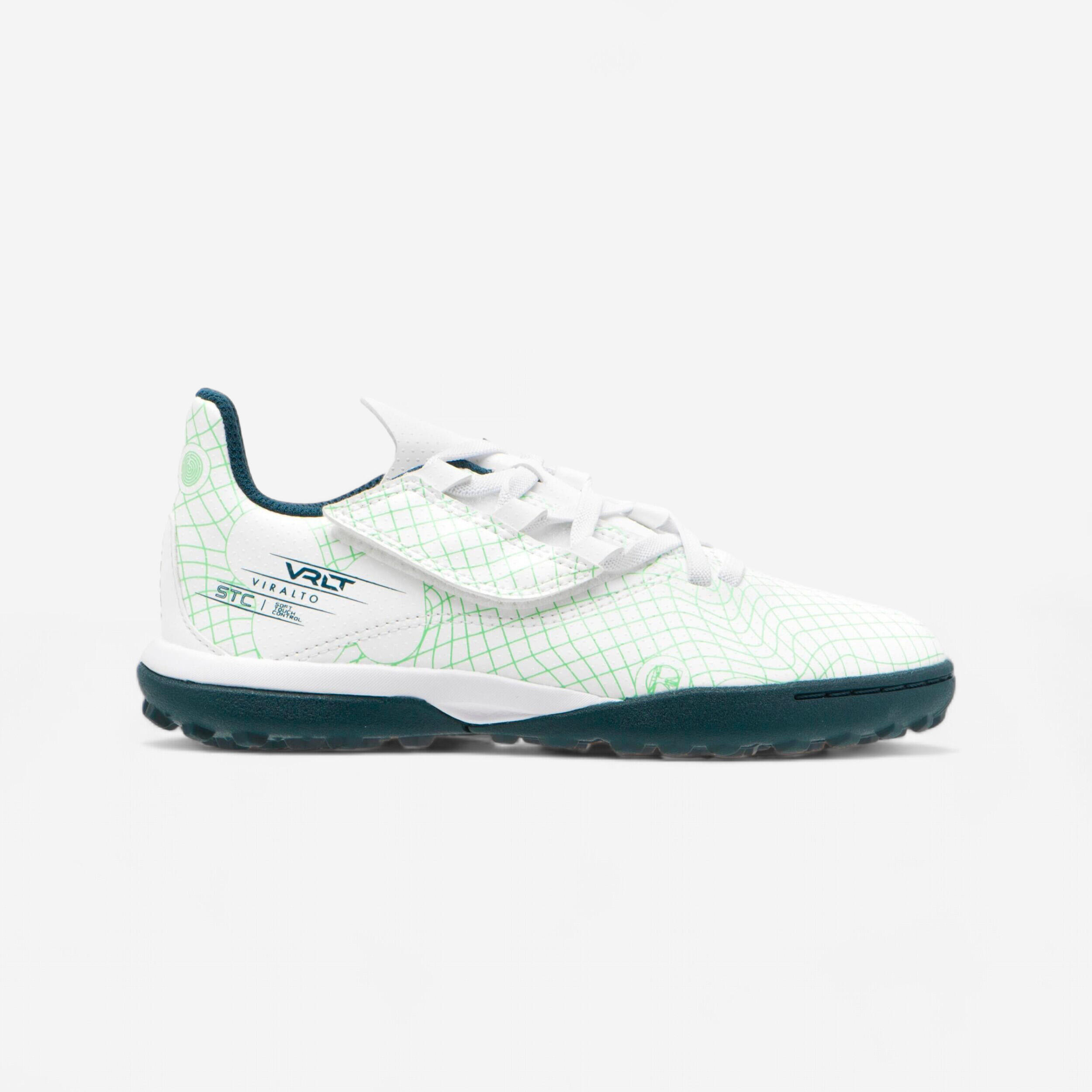 Buty do piłki nożnej dla dzieci Kipsta Viralto I Easy Turf TF na rzepy