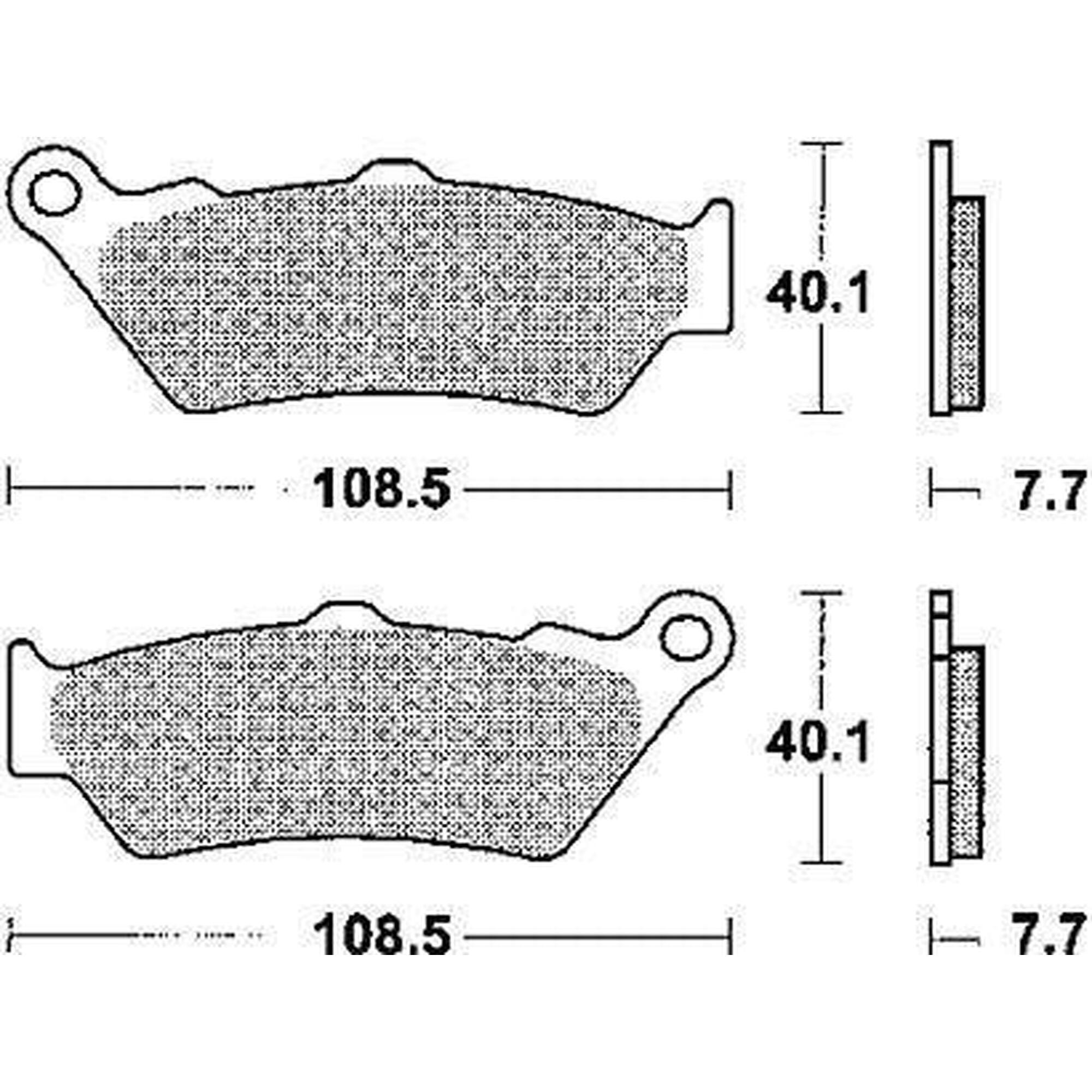 Klocki hamulcowe TRW MCB 671 SV - Metaliczne Syntetyzowane