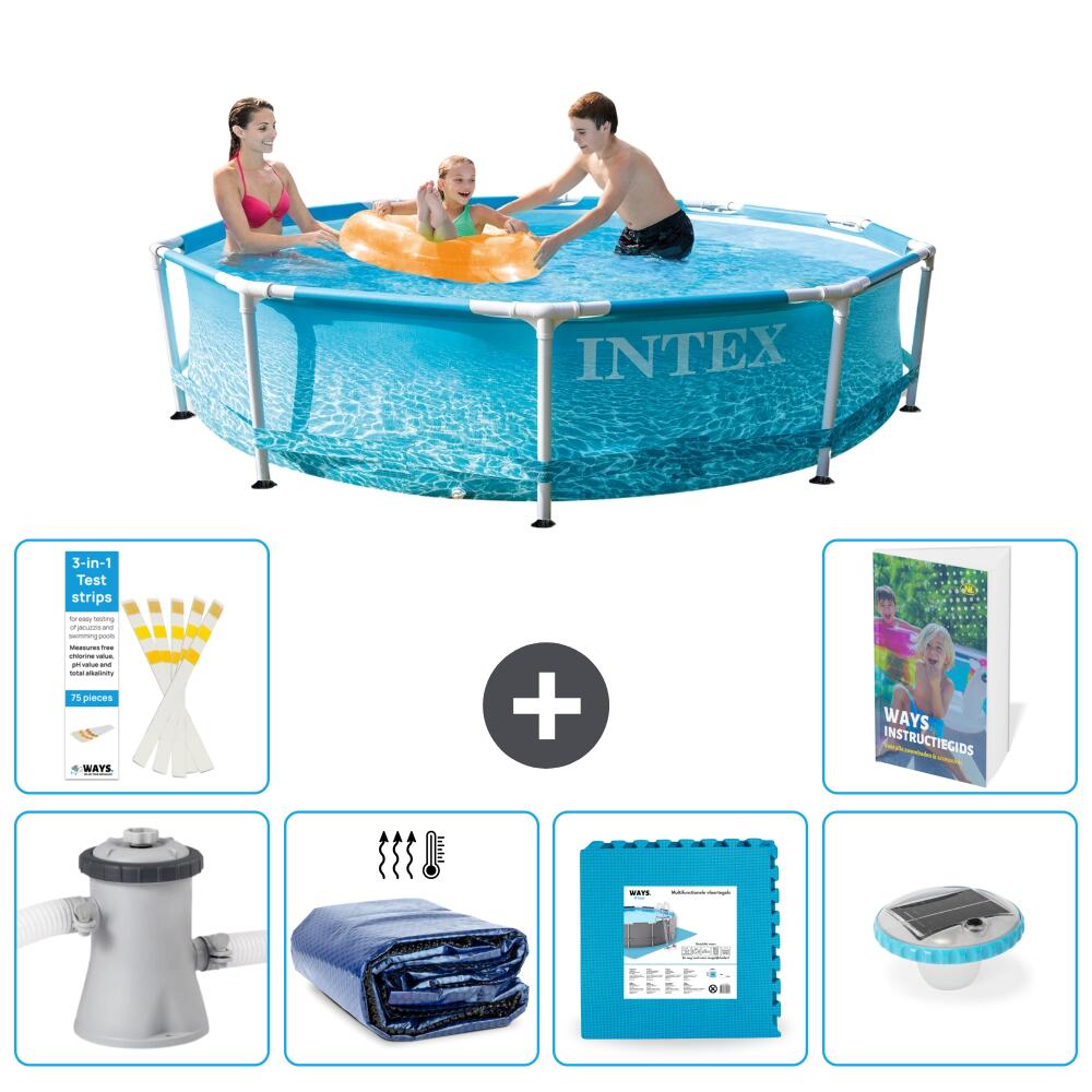 INTEX Basen ze stelażem Okrągły - 305x76 cm - 7-częściowy S326