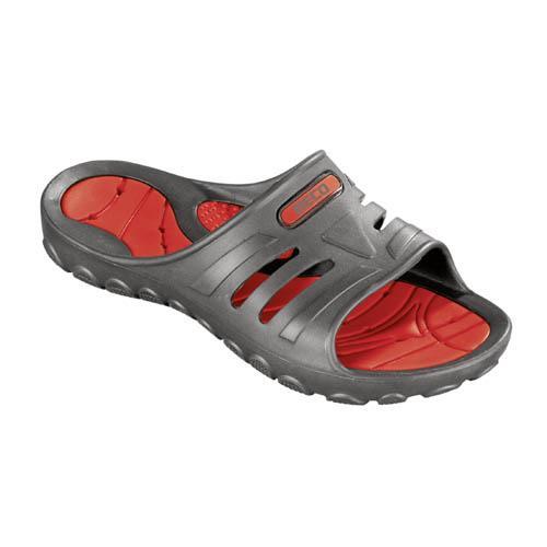 Klapki unisex Beco czerwono-szare