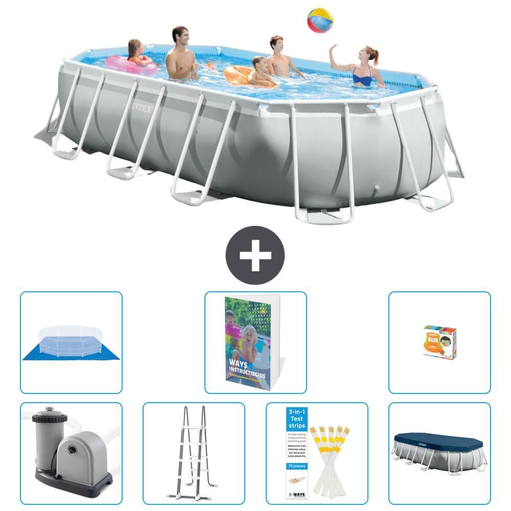 INTEX Basen Prism Frame Owalny - 503x274x122 cm - 8-częściowy S568