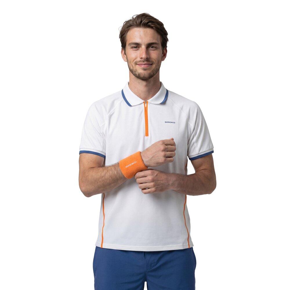 Męska techniczna tenisowa koszulka polo Siroko Player White