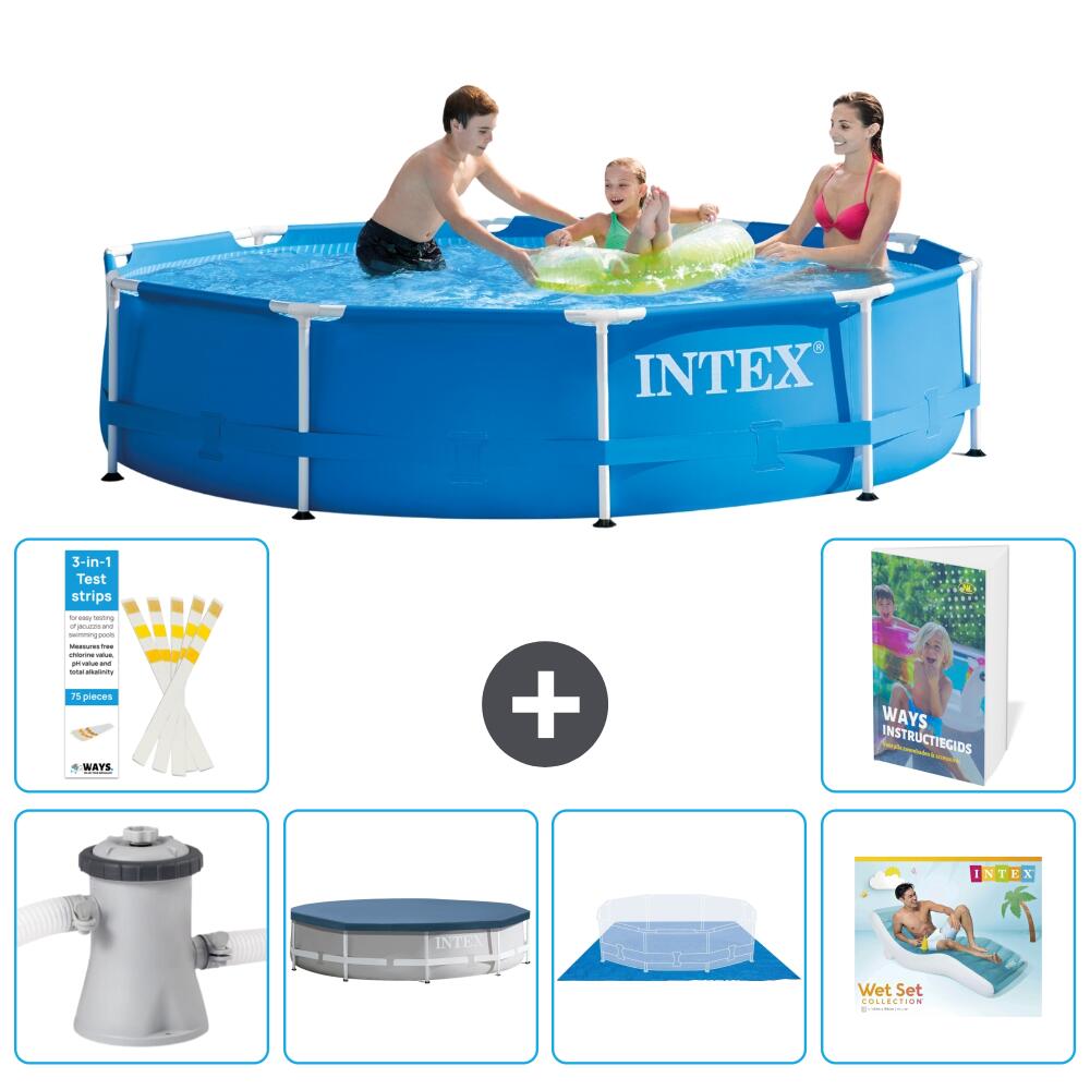 INTEX Basen ze stelażem Okrągły - 305x76 cm - 7-częściowy S322