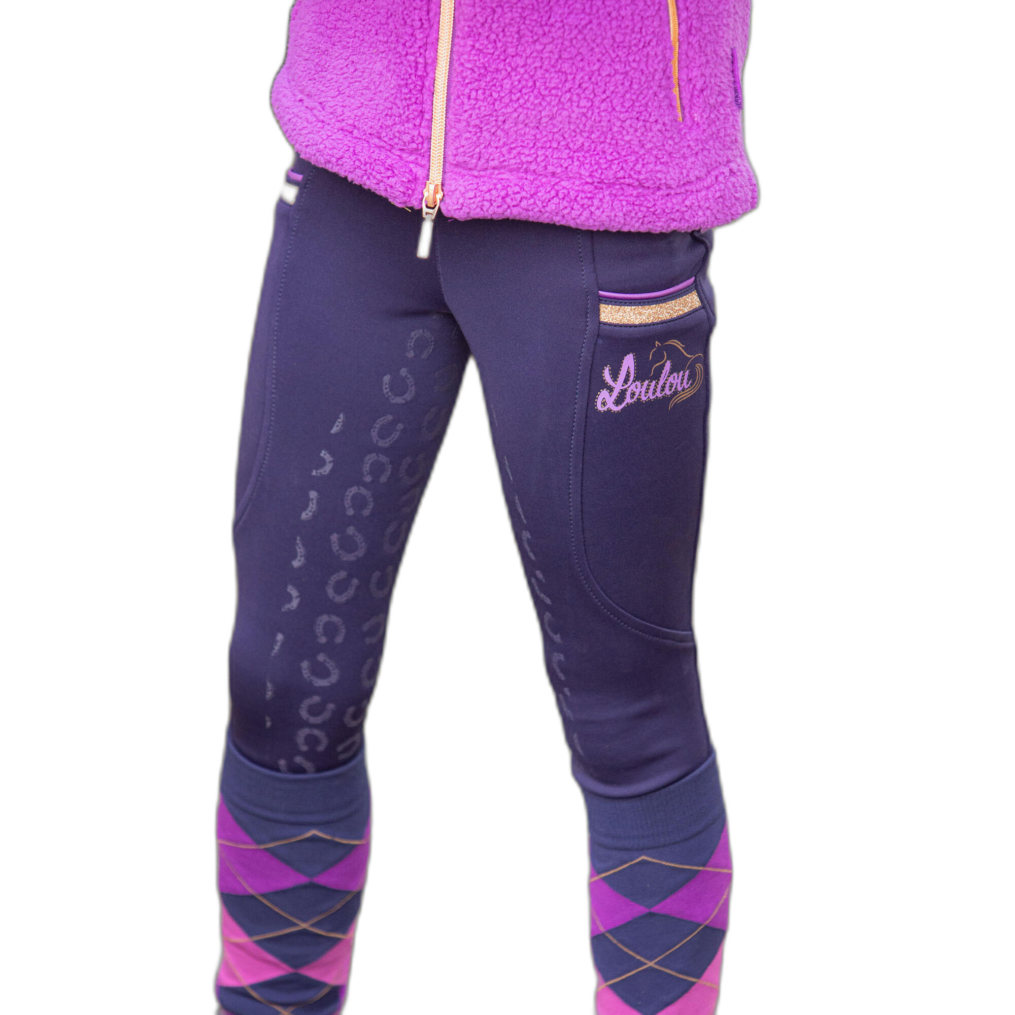 Spodnie jeździeckie o pełnej przyczepności dla dziewcząt Harry's Horse LouLou Ka