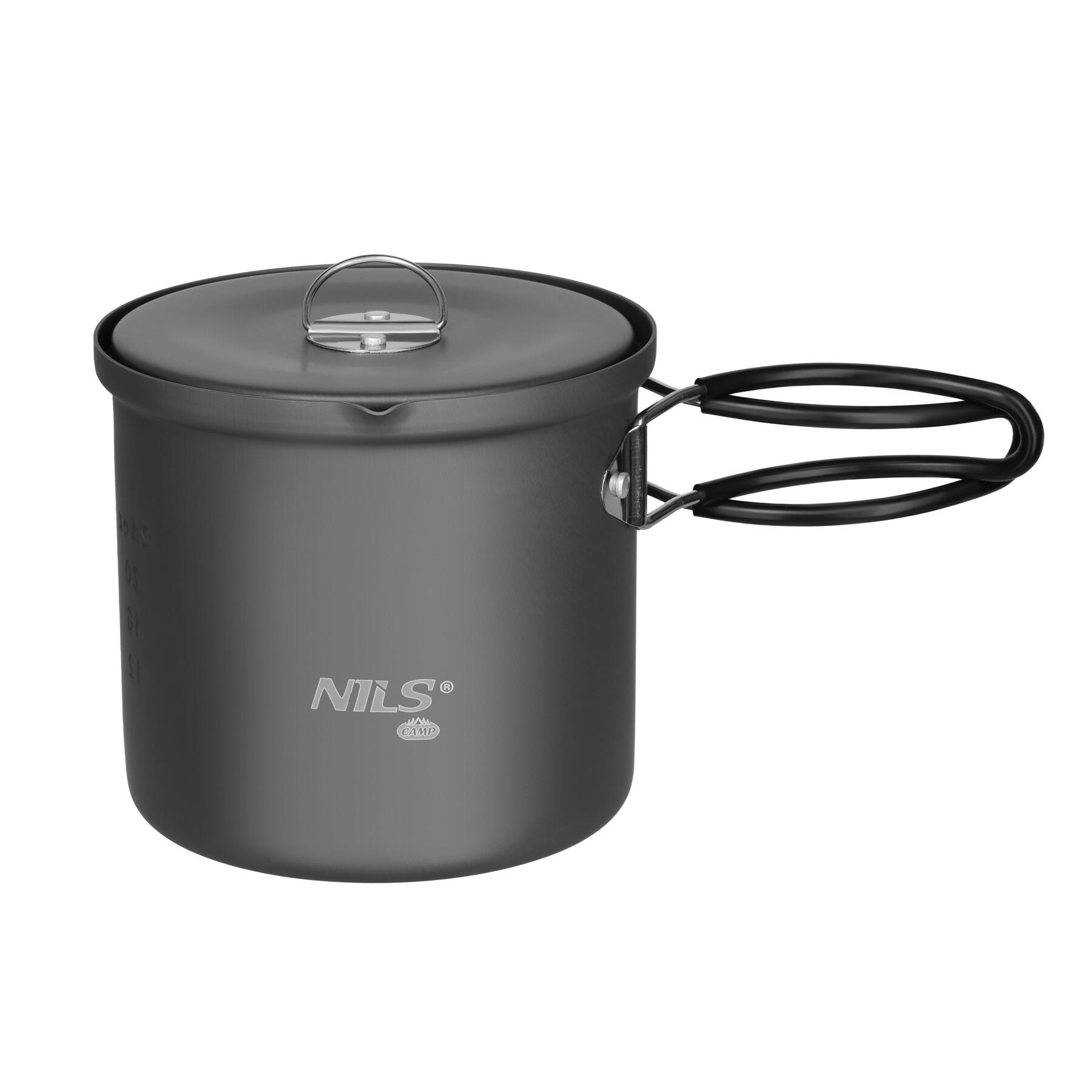 Garnek turystyczny aluminiowy z pokrywką 1000ml NC4202 Nils Camp