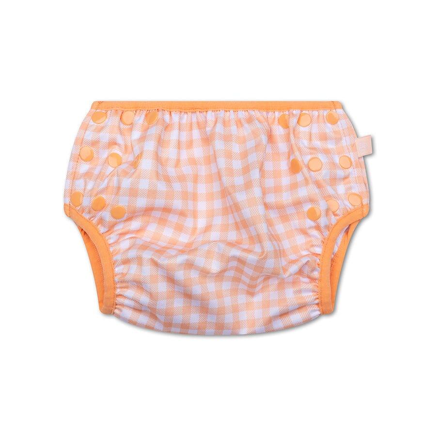 Swim Essentials Swim Diaper - Orange/white - Sunset Grid