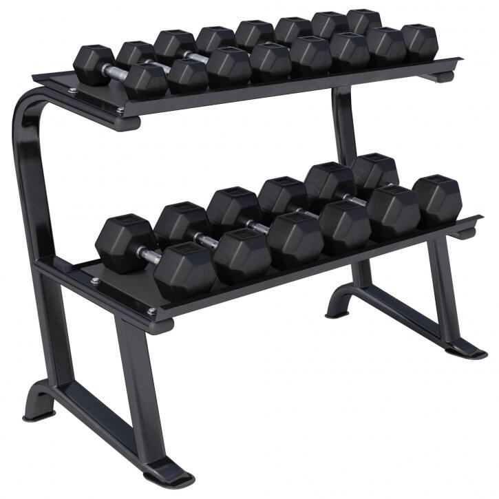 Zestaw hantli HEX od 6 do 30 kg ze stojakiem