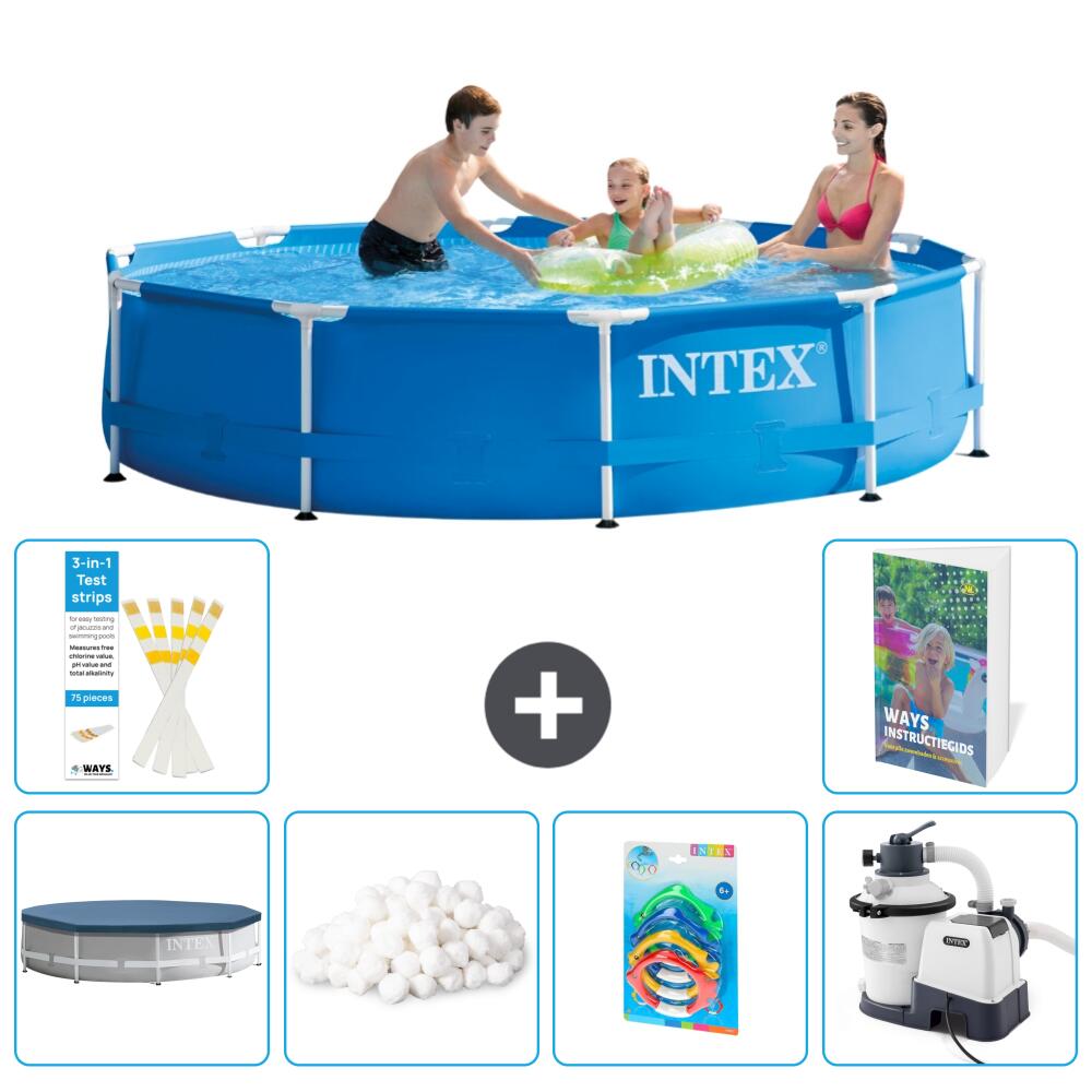 INTEX Basen ze stelażem Okrągły - 305x76 cm - 7-częściowy S8
