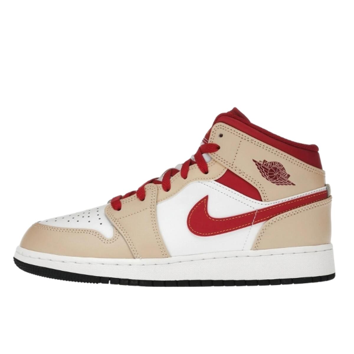Air Jordan 1 Mid Light Curry Cardinal