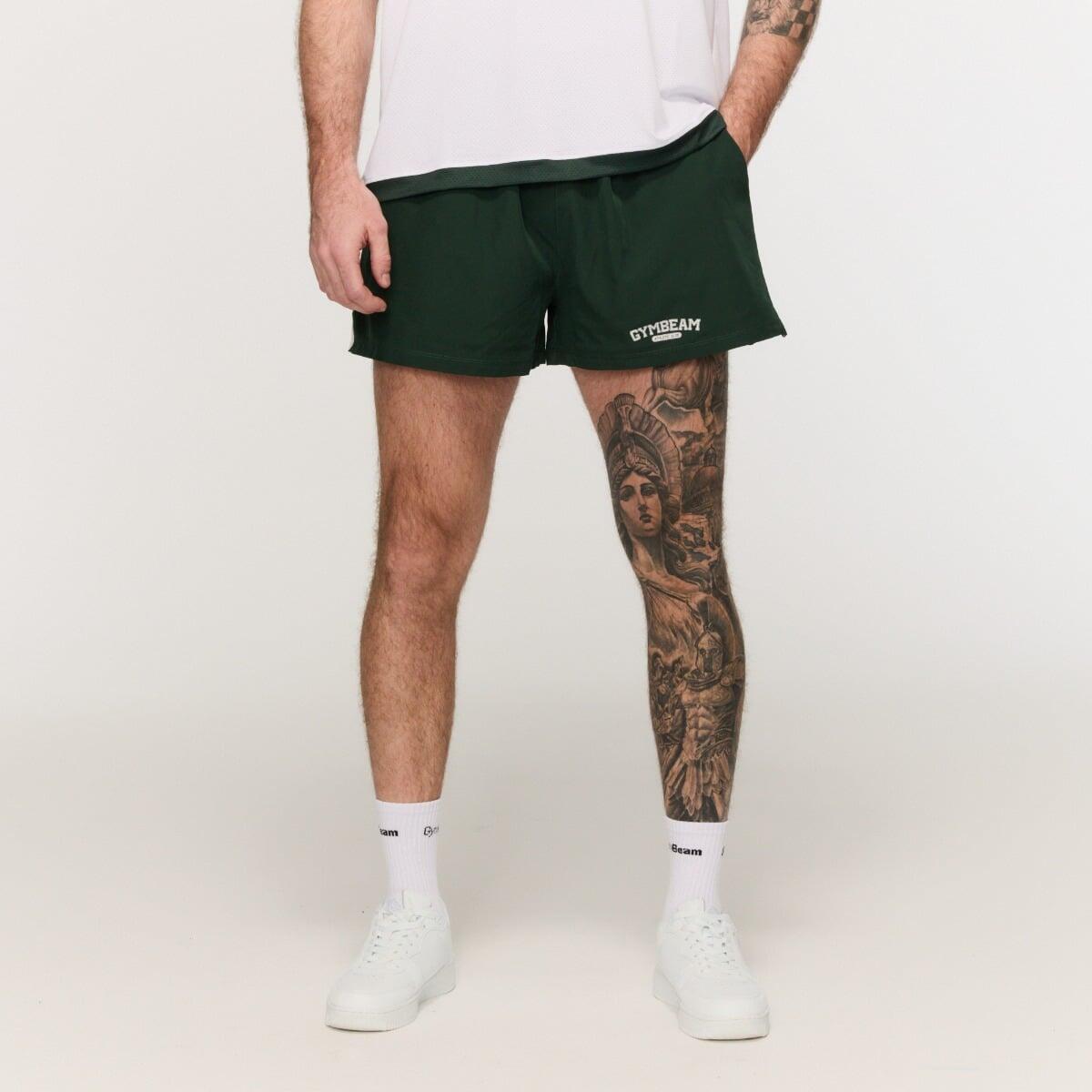 Szorty męskie fitness oversize zielone Varsity