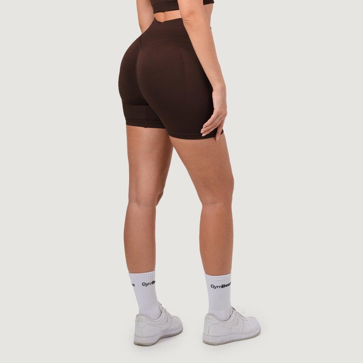 Szorty damskie fitness bezszwowe slim Mocha NEO