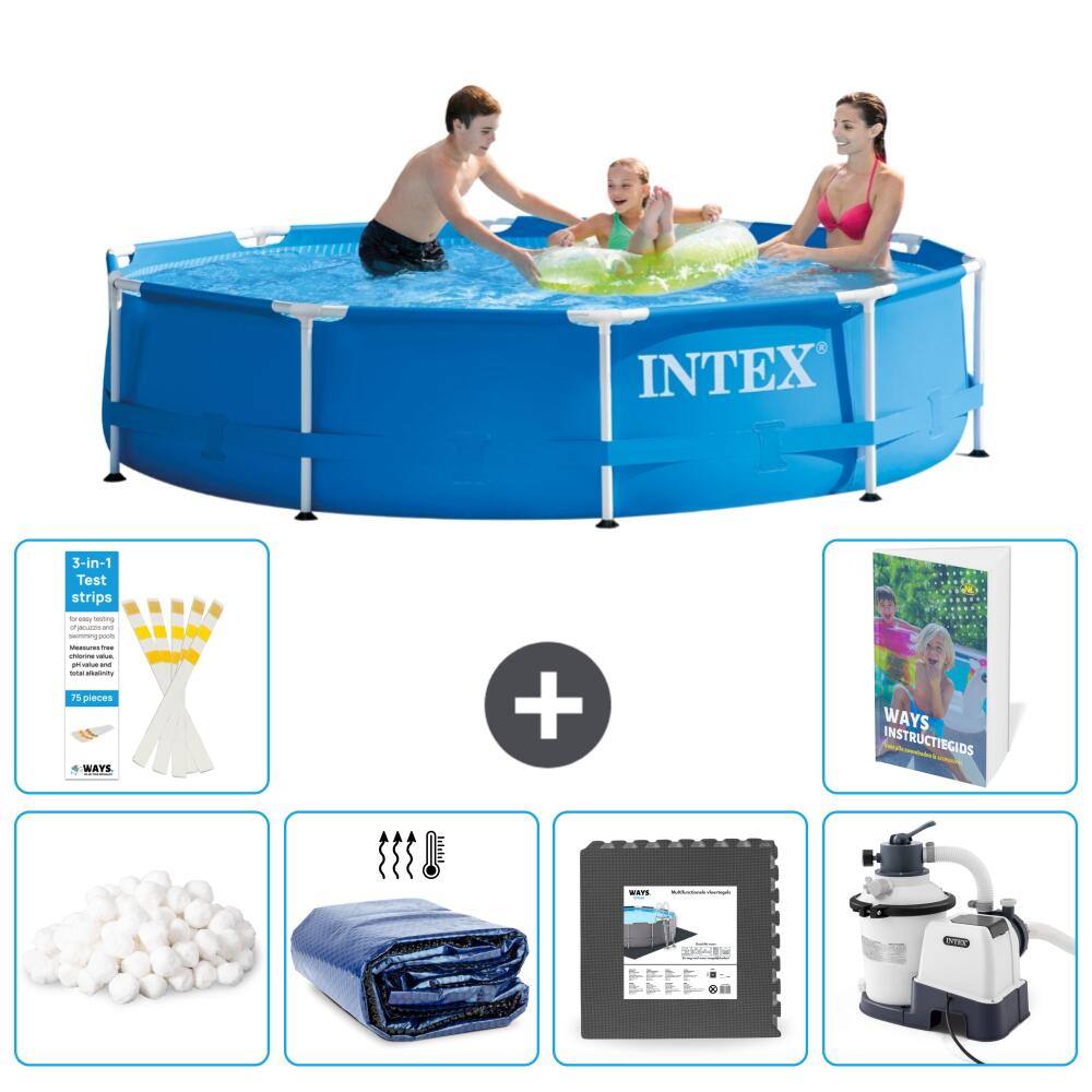 INTEX Basen ze stelażem Okrągły - 305x76 cm - 7-częściowy S31