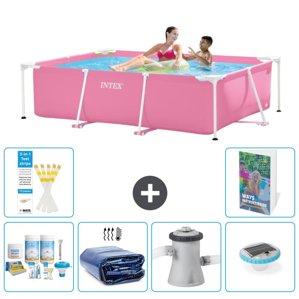 INTEX Basen ze stelażem Prostokątny - 220x150x60 cm - 7-częściowy S160